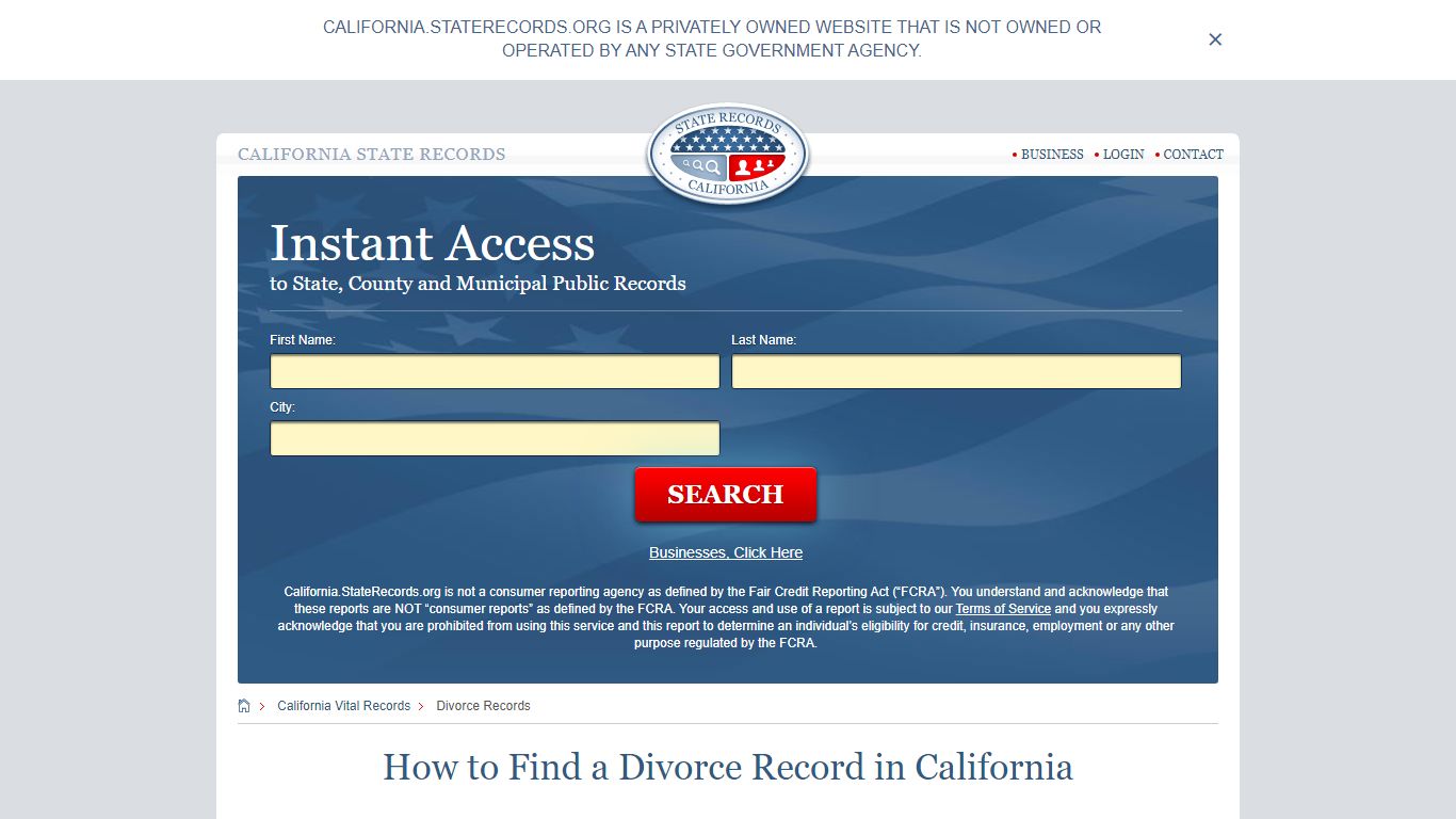 How to Find a Divorce Record in California - California State Records